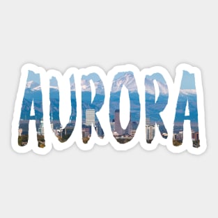 Aurora Colorado Skyline Sticker